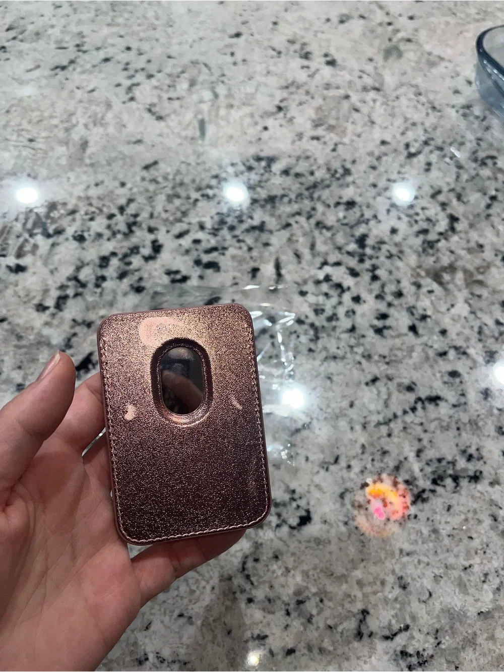 Tom Ford Metallic Rose Gold Card Wallet Phone Accessory